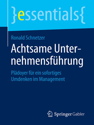 cover image of Achtsame Unternehmensführung